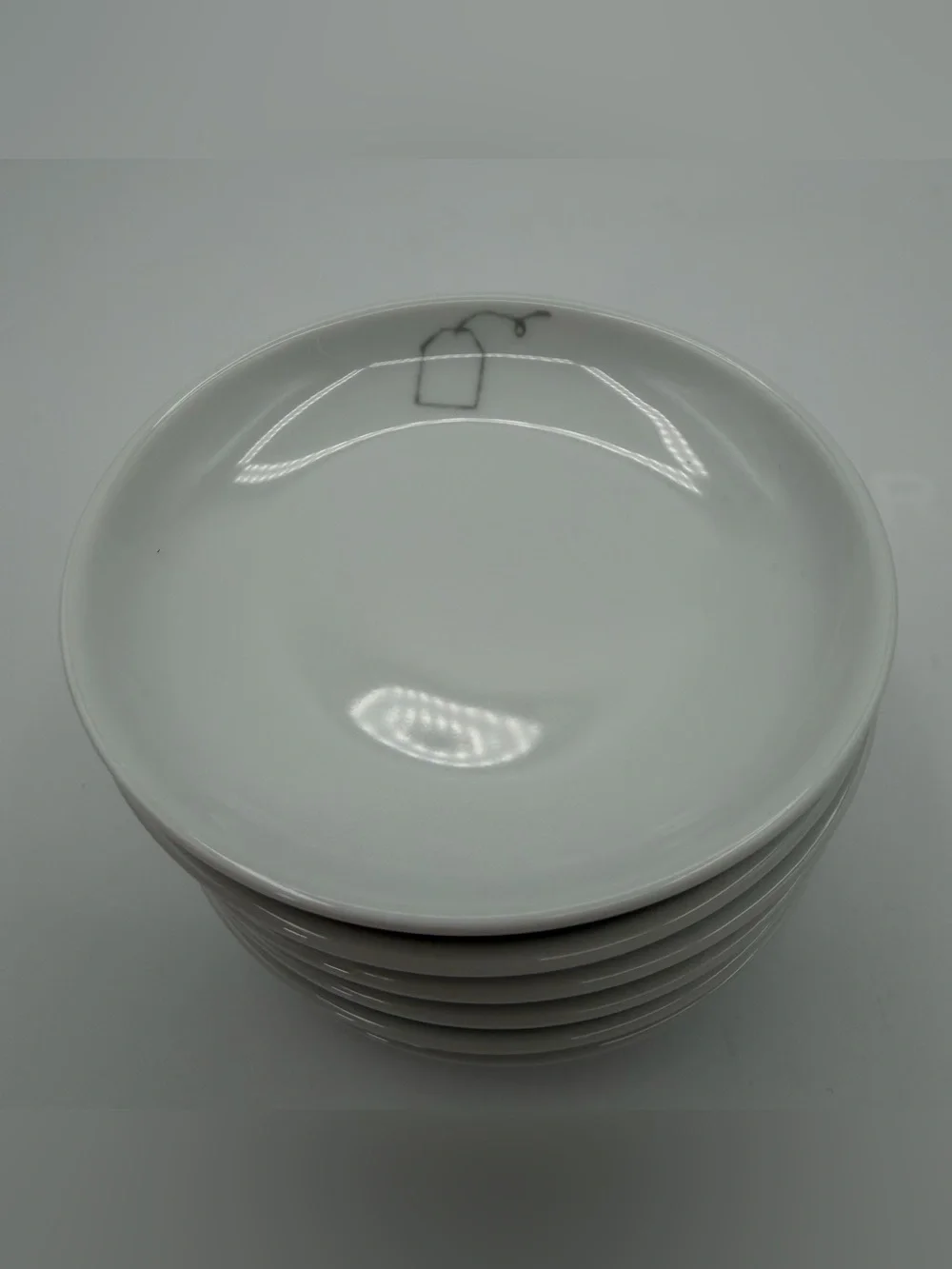 Crate & Barrel KAHLA Germany Tea Bag Holders White Porcelain 4” Set of 6